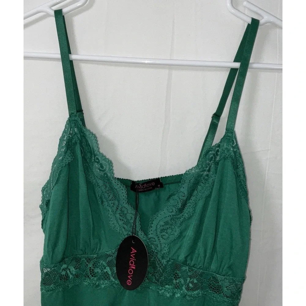 NWT‎ Women's Avid Love Camisole Pajama Lingerie Top - Kelly Green - Medium